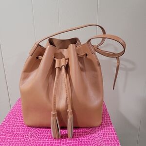 J. Crew Tan Crossbody Bag with Adjustable Strap